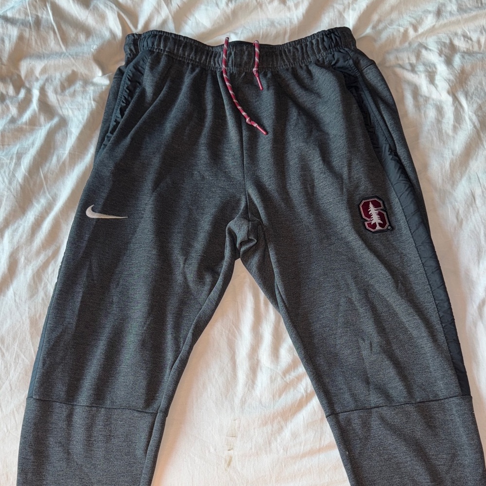 Authentic Gameday Nike Stanford Dark Gray Joggers with Logo